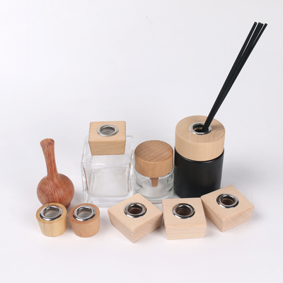 Vierkant Reed Diffuser Cap Houten Parfumfles Deksel 28 25 draad