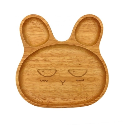 Party Rabbit Natuurlijke houten plaat Gravure diervormige plaat
