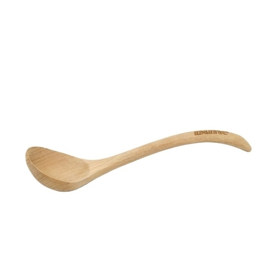 Houten lepel met gebogen handvat