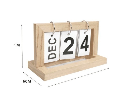 Office Home Houten kalenderstand Perpetual Desktop Decoration Flip Calendar Stand