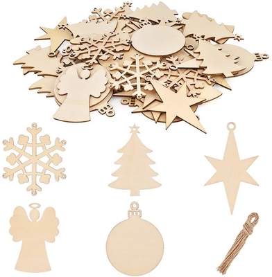 Kerst Houten sieraden Hout plakken Decoraties Hangende sieraden met snaren DIY sieraden Bouwwerk Boom