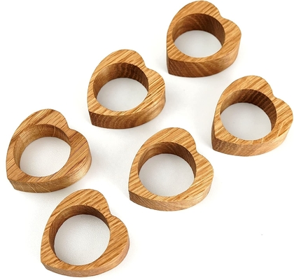 Handgemaakte houten servettenring