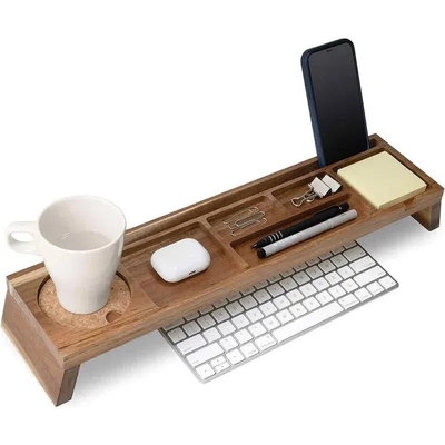 Houten bureau organisator Kantooraccessoires Houten dokstation Houten telefoonstand Huis bureau opslag Kerstcadeau