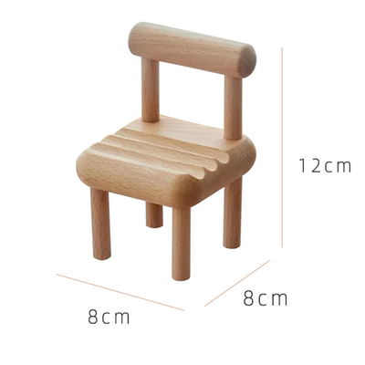 Mini Houten telefoonhouder voor tafel, houten mobiele telefoonstand
