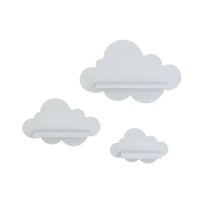 Houten wolkenplanken Kinderkamer wanddecoratie Kinderkamer decoratie Kinderplanken Wolkenplanken Kinderboekenplank