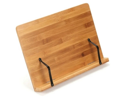 Boekenhouder Boeken en tabletten Rest Kookboek Leestekamer met 2 metalen paginahouders Opvouwbare verstelbare stand Receptboekenhouder