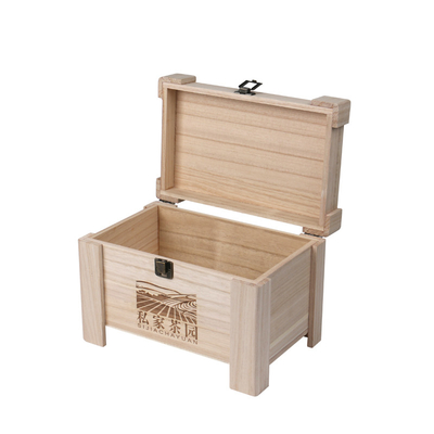 Houten souvenirdozen met handvat Groothandel Onvoltooide aangepaste thee doos Hout
