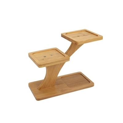 Aanpassen van bamboe planken 3-laag houten gelaagde bak tafel multifunctionele houten opslagrek voor thuis en kantoor