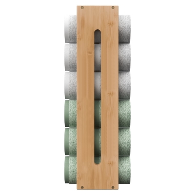 Bamboe muur gemonteerd toren rek Bamboe handdoek houder plank