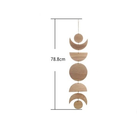 Creatieve zon en maan houten hanger retro stijl decoraties