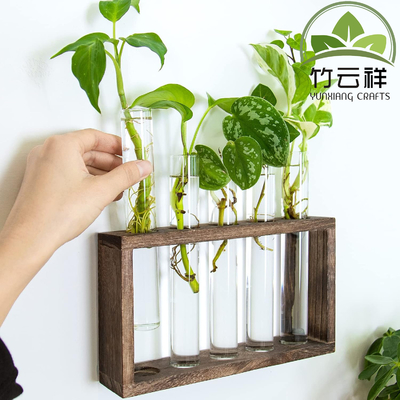 Op maat gemaakte houten standrek tafelterrarium voor hydroponische planten stekken kantoor huisversiering, cadeau voor plantenliefhebber