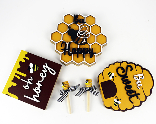 Honingbijenblokken Bijenkorf Mini Houten blokken borden Decoratie
