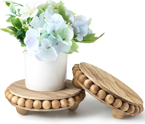 Houten risers op maat voor boerderijspedestal Display Stand Decor Perled Display Risers voor gelaagde borden