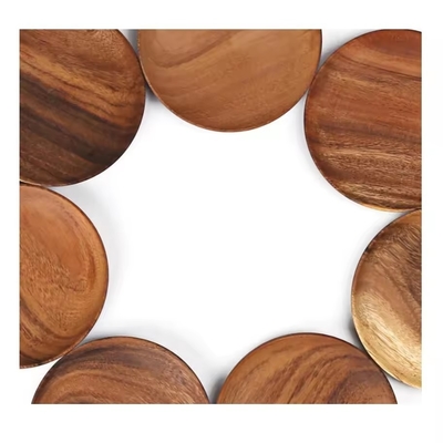Coaster Venda a retalho estilo personalizado de madeira natural serviço de alimentação personalizado talheres de mesa reutilizáveis