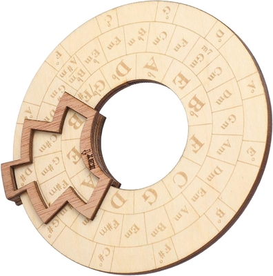 Houten Melodie Tool, Circle Of Fifths Acord Wheel Houten Acord Wheel Muziek Transpose Tool