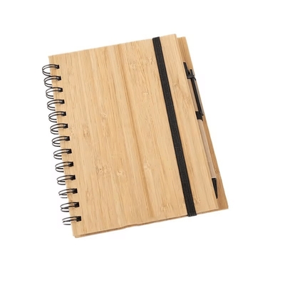 Boekenfabriek Journal/Schrijfboek/Blank Diary- Houten boekomslag