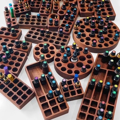 Houten essentiële olie display opslag organisator houder stand - Ideaal cadeau presentatie plank