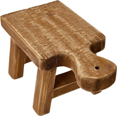 Kleine houten voetstuk met handvat, kamer decoratie, moderne houten voetstuk staan voor het weergeven van uw huis decoratie