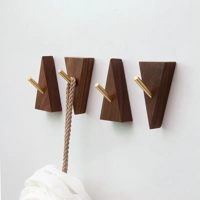 Houten wandmontage rustieke houten haakjes hang badkamer handdoeken hangers
