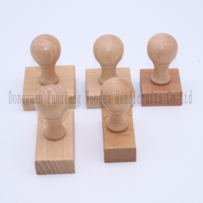 Houten stempel Houten ronde handvat, houten knoppen Stempel montage lades trekken voor het maken van stempel