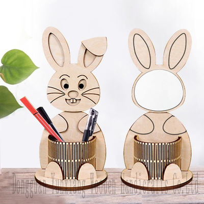 3D Houten Puzzle DIY Handgemaakte Desktop Organisator Holder Houten Pen Holder