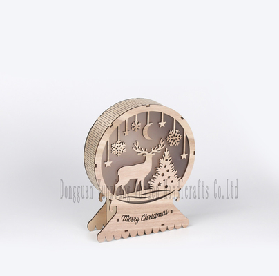 LED licht Hout kerstversiering Hout ambachten cadeautjes voor kerstfeest decor