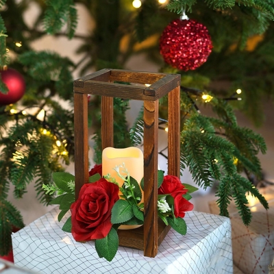 Houten kaarshouder Boerderij Huis Kaars Lantaarn Decor Buiten Houten plank Huwelijksgeschenken Woonkamer Patio