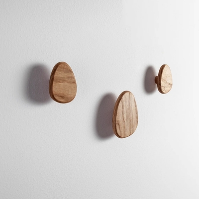 Houten haken voor de muur, steenhaken, wandbevestiging, ingangsdecoratie