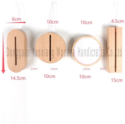 Houten lampbasis, verschillende vormen Solid houten basis Houten bureaulampstand Vervanging van tafellampen DIY