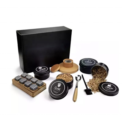 Cocktail roker kit antieke open haard drank roker houten cocktail gerookt doos gereedschap bar wijn rook bubbelmaker hout kruid