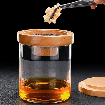 Oud-fashioned cocktail roker kit en bamboe doos met 4 smaken van hout chips voor whisky als perfect verjaardag cadeau voor mannen