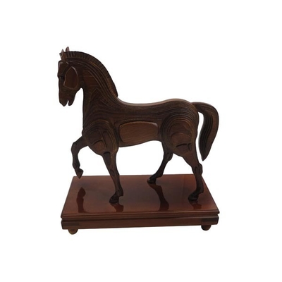 Hot-selling Creatief Houten Paard Speelgoed Cartoon Drie-dimensionale Dieren Decoratie Ornamenten Voor Woonkamer