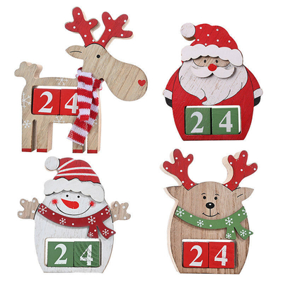 Groothandel Kerstcadeau 3D Houten Decoratie Kalender Voor Home Decoratie