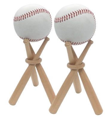 Mini-baseball-knuppel display stand mode ornament ambacht houten standhouder voor buitensporten