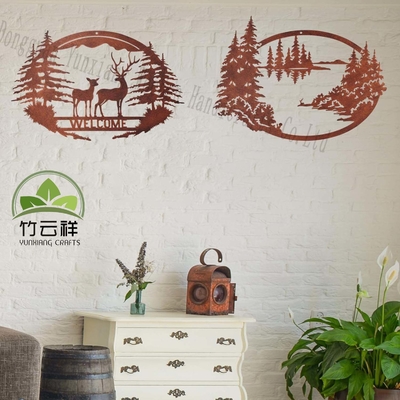 Hout Muurkunst Bos Dier Rustieke Muurkunst Decoratie Laser Snijden