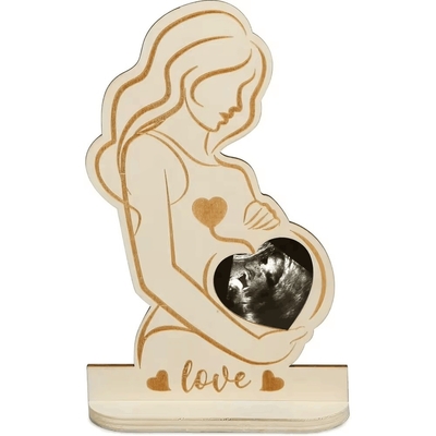 Baby Ultrasound Houten Foto Frame - Verwachtende Moeder Geschenk voor zwangere vriendin