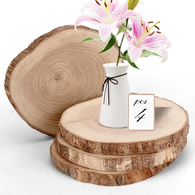 Onvoltooid rond hout natuurlijke houtsnippen voor kunst en ambacht kerstversieringen doe-het-zelf ambacht bordschilderkunst bruiloft