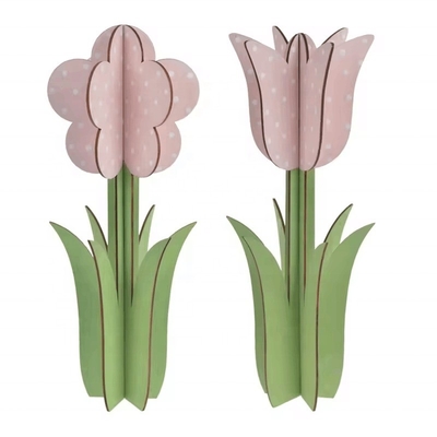Nieuw ontwerp Houten bloemenfiguur Huis tafeldekoratie stukken