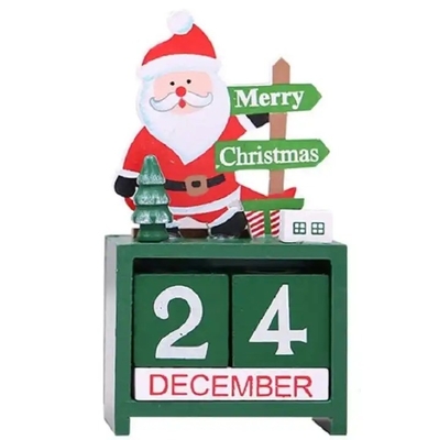 DIY Digitale kalender Houten kerstboom tafeldekoratie