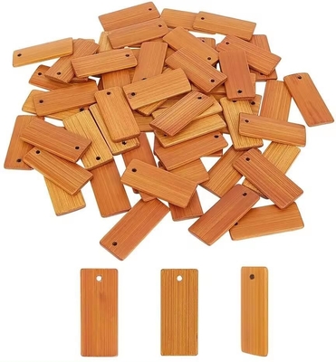 Eco-vriendelijk Bamboe Chip DIY Sleutelhanger Bamboe Hanger Houten Handwerk Blank Chips