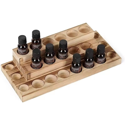 Multifunktioneel houten 4-laag essentiële olie opslagplank displayplank