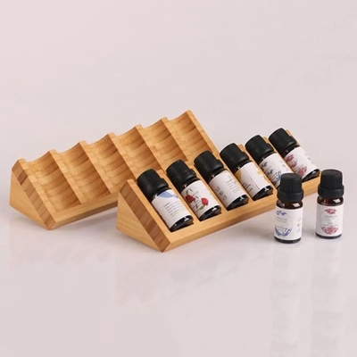 Houten essentiële oliën opslagrekken essentiële oliën parfum opslagplank