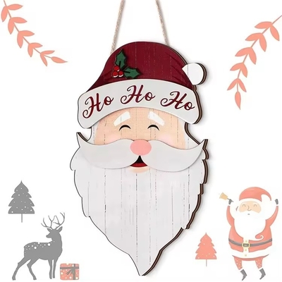 Warm verkoop houten kerstmuurdecoraties landhuis decoratie