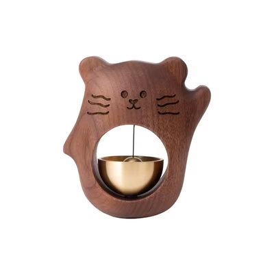 Japanse klok decoratieve cadeautjes Houten koelkast magneet deur windklokken houten vintage deurbel