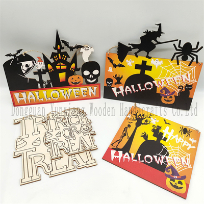Halloween Houten Decoratie Hangend Teken Geest Festival Scene Decoratie Kerstfeest Ornamenten Hanger