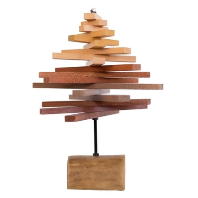 houten draaibomen kerstboeken decoratie bureaublad kerstversieringen