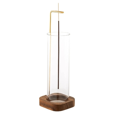 Houten houder voor opgedraaide wierookstokken voor huisversiering, yoga en meditatie, brander voor aroma's en geuren