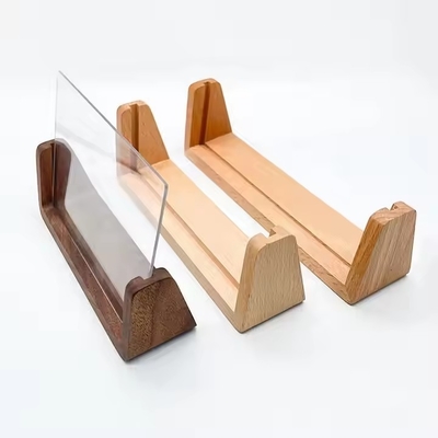 Massivhouten U-vormig beeldraamwerk voor ornament.Bedrijfsruimte Houten kalenderbasis. Vergaderingsplaat basis Acryl U-vormig raambasis