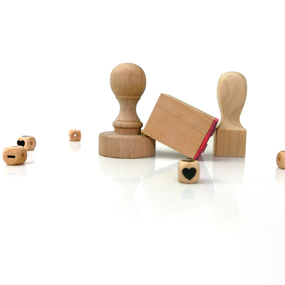 70 mm ongebehandelde antieke houten postzegels Handle Houten postzegels