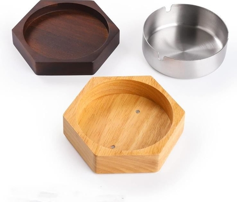 Eco-vriendelijke houten asbak Stijlvolle en duurzame keuze voor rokers.
